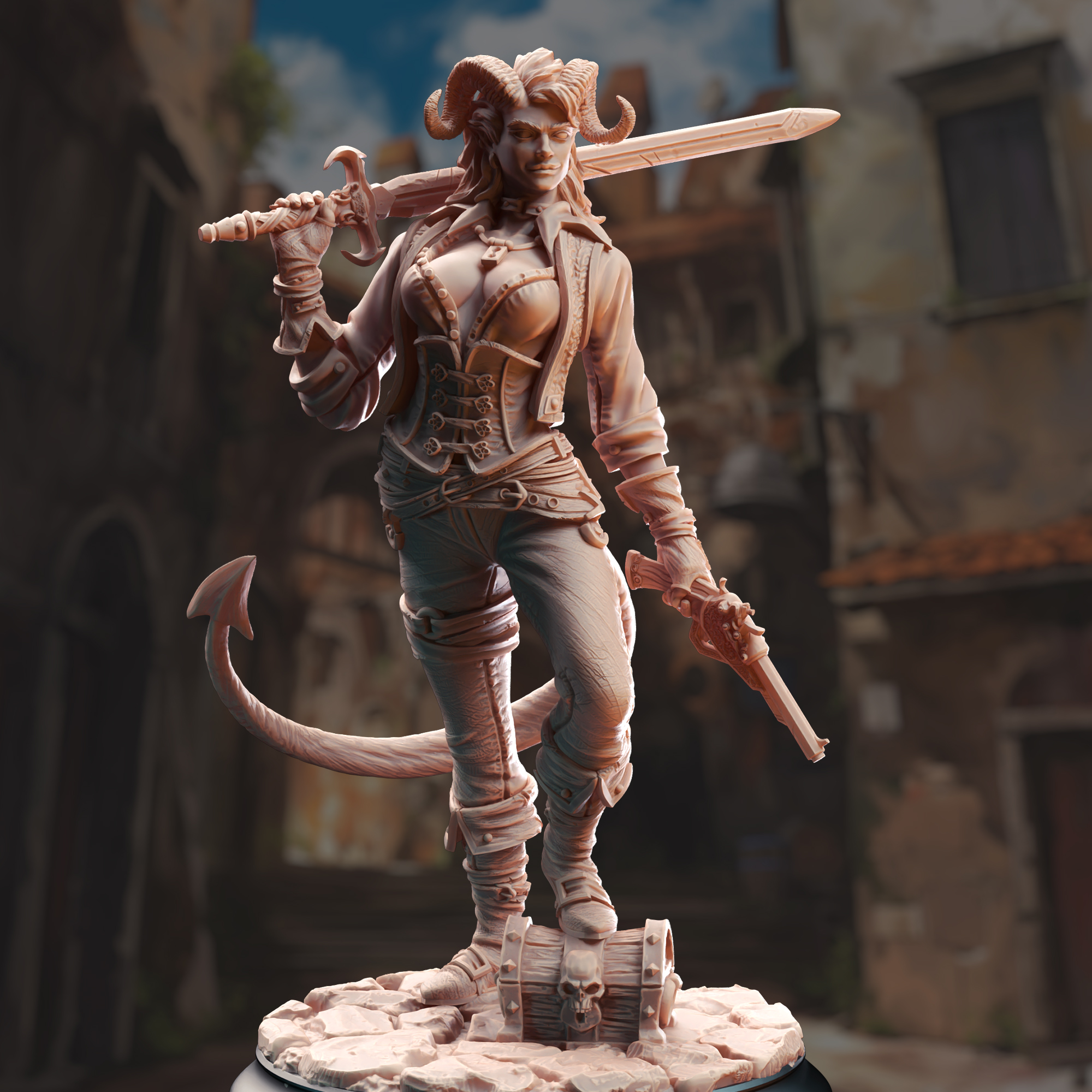Tiefling Rogue Scoundrel - Syntheia the Daring